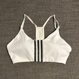 White ADIDAS T-Back Strappy Sports Bra